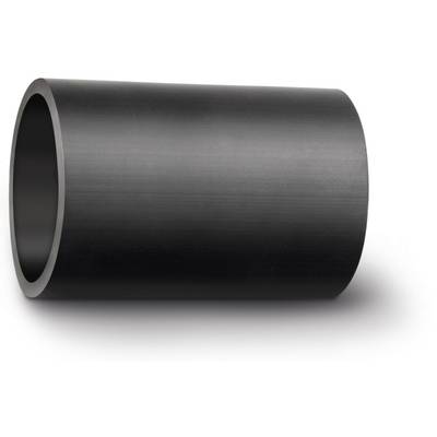 A black, tube-like object positioned with an open end, placed on a white background.