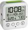 Digital alarm clock displaying: '10:08', date '10.11. MON', temperature '20.5°C', alarm times '6:20' and '7:30'. Snooze and light buttons on top.