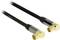 Coaxial cable with two right-angled gold-plated connectors, suitable for TV or aerial connection.