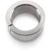 A simple, silver, metallic ring with a smooth surface.