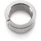 A simple, silver, metallic ring with a smooth surface.