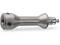 Metallic tool component in cylindrical form with threaded connections and smooth surfaces.