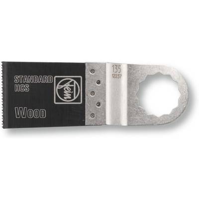 Metal saw blade with the inscription 'STANDARD HCS Wood', suitable for woodworking. Includes a round mounting aperture.