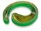 A green-yellow spiral-shaped abrasive tape roll.