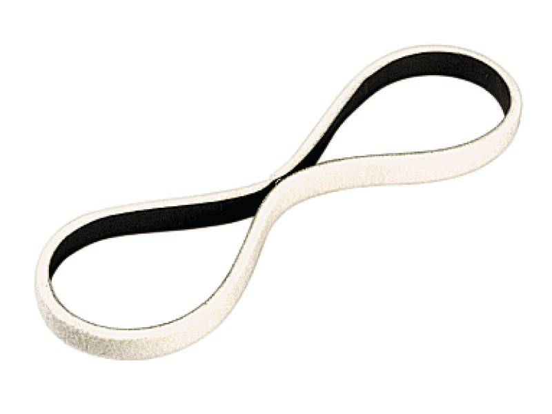 A figure-of-eight shaped fitness band used as a resistance band training device.