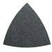 A triangular sandpaper with a grainy texture, suitable for sanding tools.
