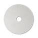 A round white disc with a hole in the centre.