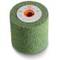 Green felt polishing cylinder against a white background, with a grey and orange centre at the top.