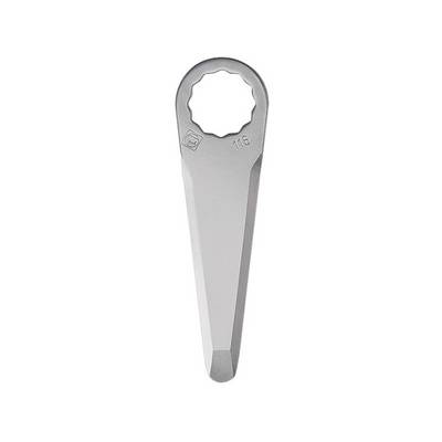 A silver combination spanner with a hexagonal opening, suitable for use on large nuts or bolts.