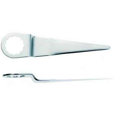 A silver-coloured spanner with a wedge-shaped handle, shown from above and from the side.