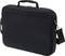 Black fabric briefcase with carry handle and shoulder strap.