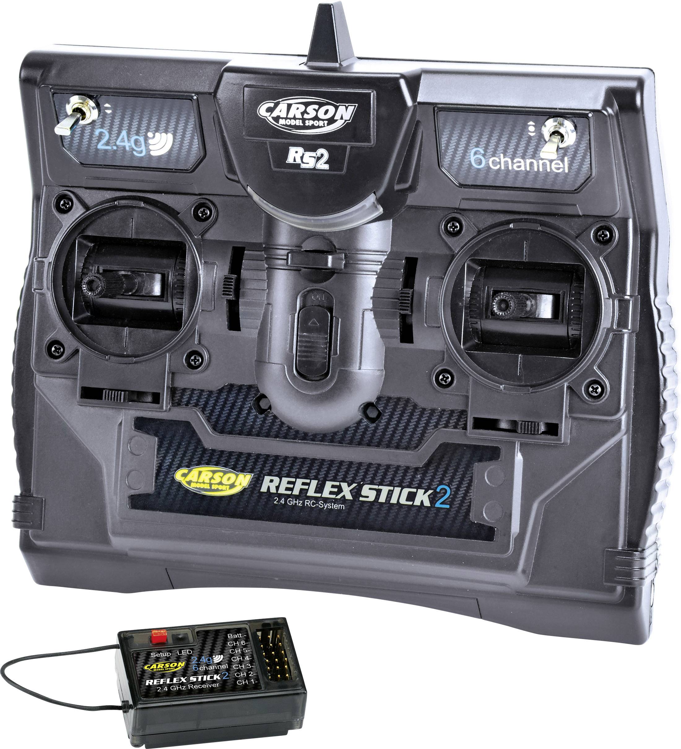 Carson Modellsport Reflex Stick II Handheld RC 2,4 GHz No. of channels: 6 Incl. receiver