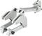 A mechanical metal gripper arm with multiple joints used for grasping or lifting objects.