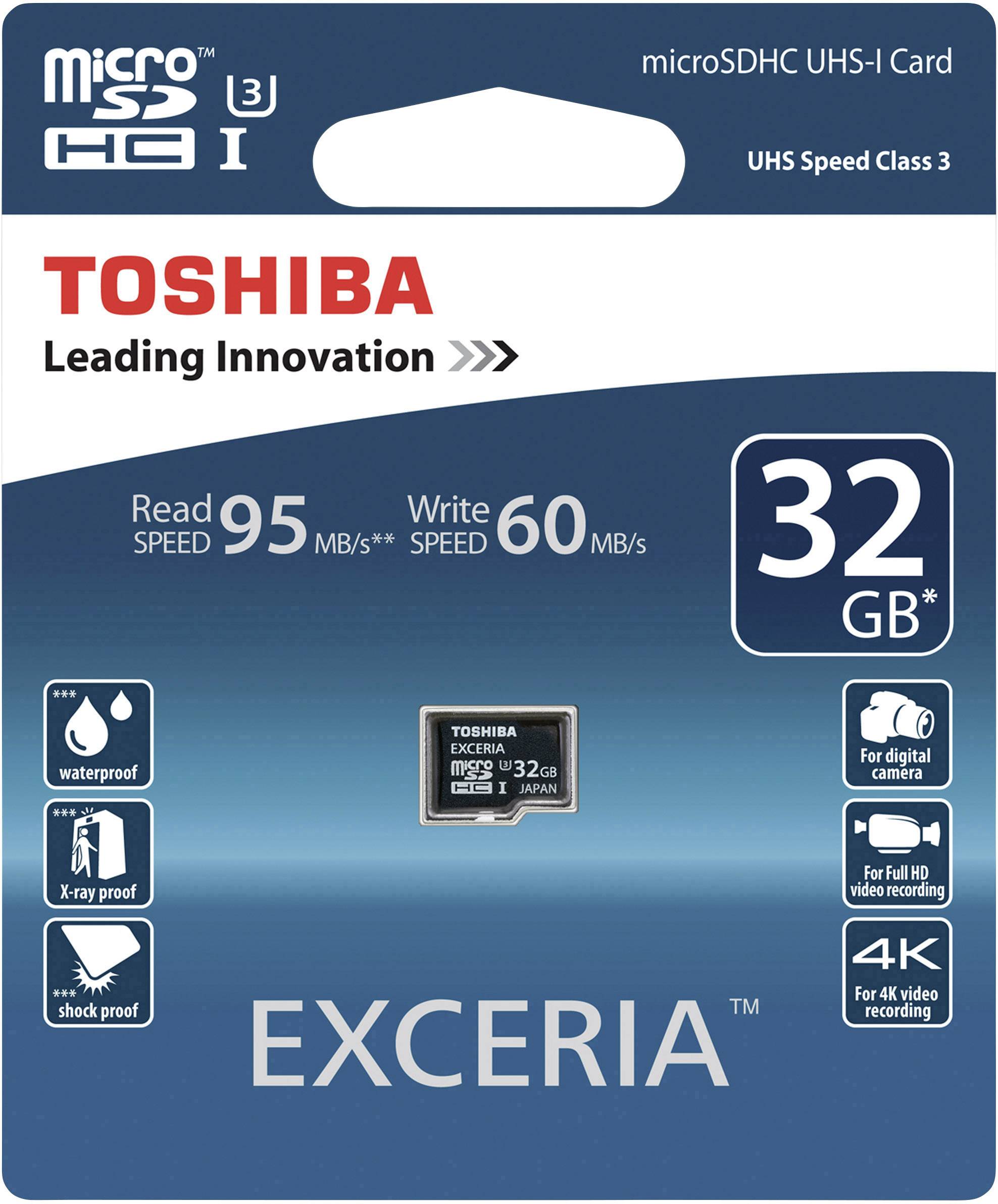 Toshiba EXCERIA™ microSDHC card 32 GB Class 10, UHSI, UHSClass 3
