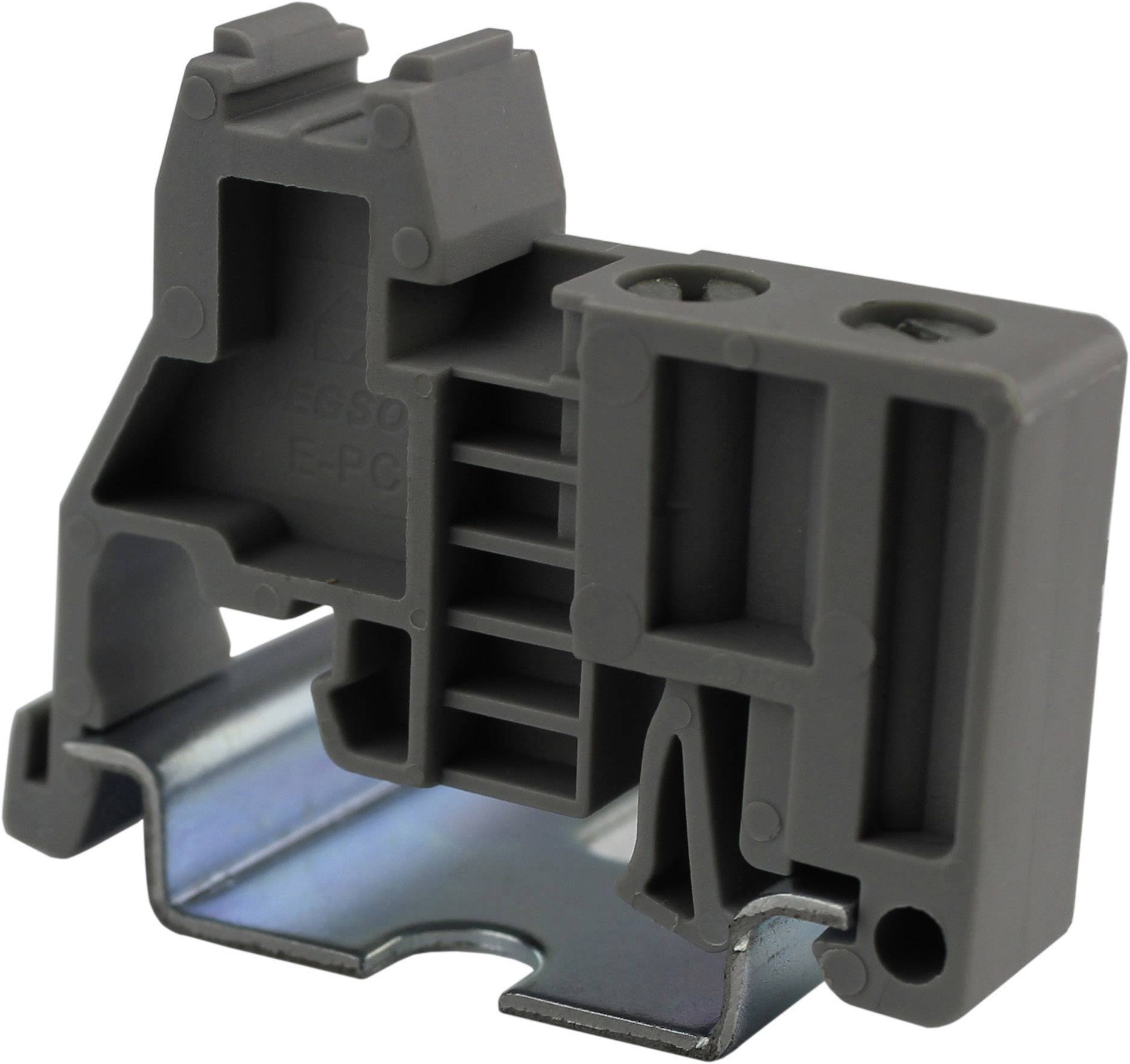 Degson E-PC-01P-11-00AH-1 End piece Compatible with (details): DIN rail NS 35/7.5, NS 35/15 and NS 32 Grey 1 pc(s)