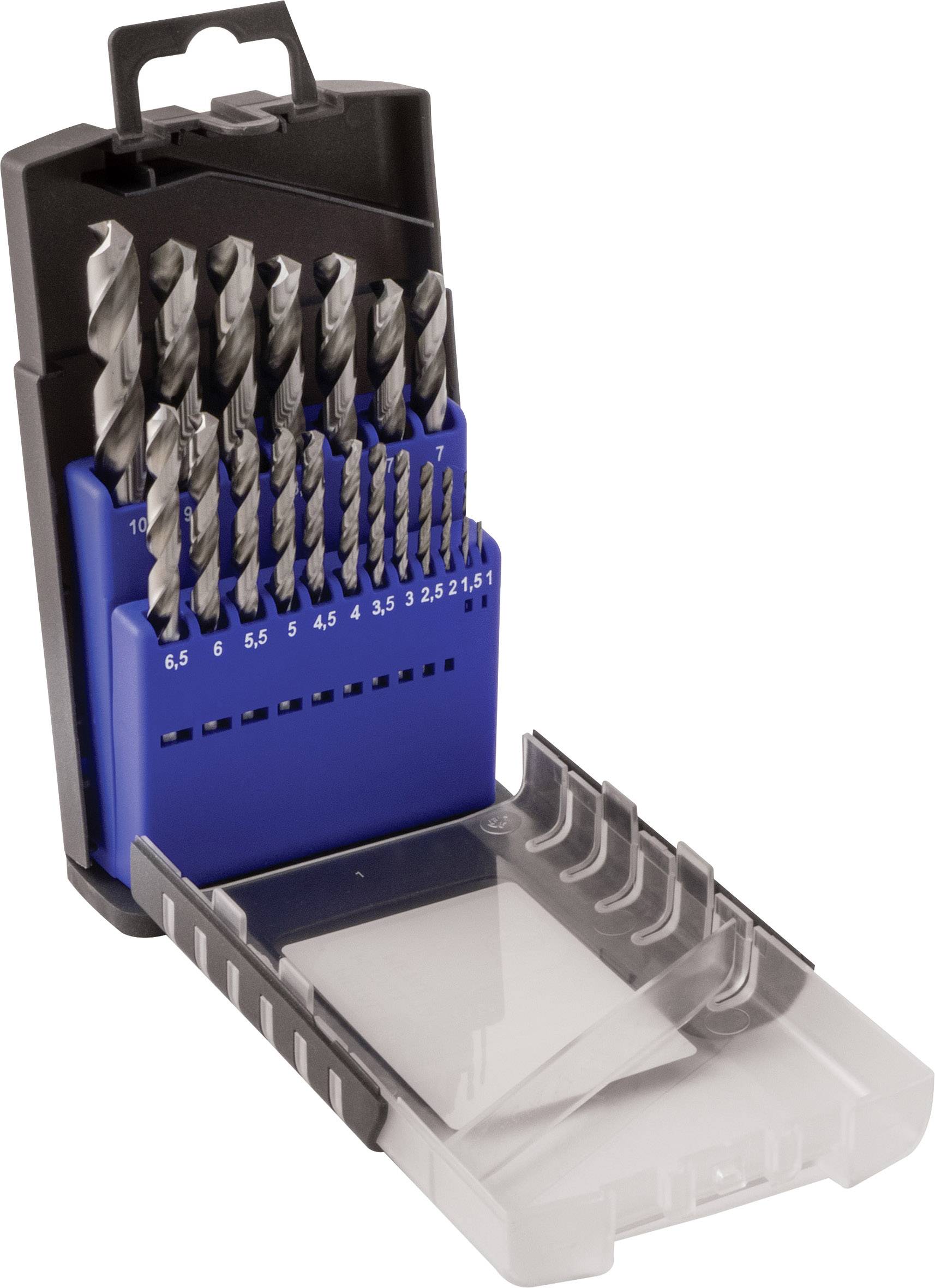 C.K T3103 HSS Metal twist drill bit set 19-piece DIN 338 Cylinder shank 1 Set