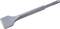 Metallic chisel with a flat, wide blade and cylindrical shaft. Used for heavy demolition work and material removal.