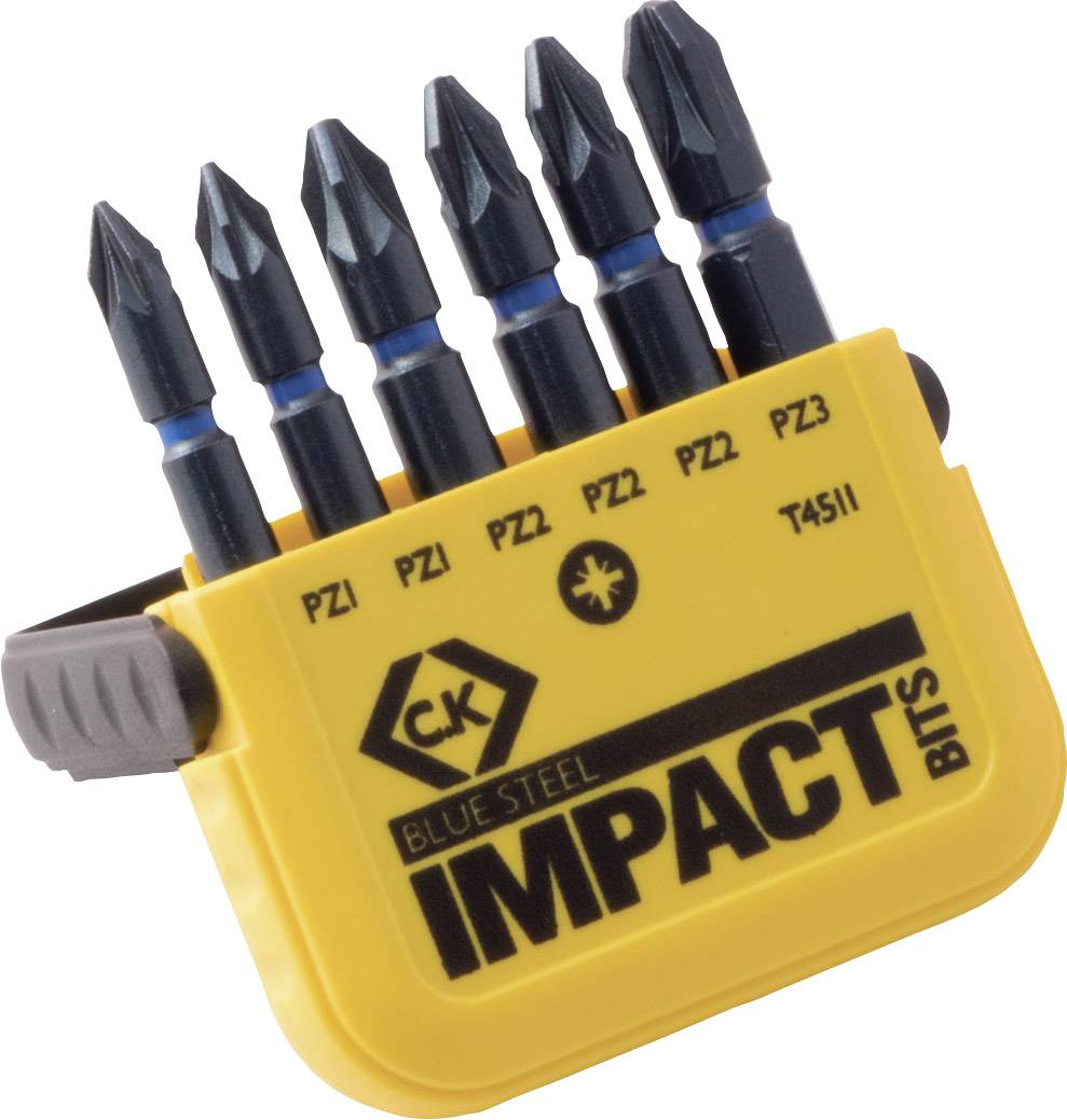 C.K T4511 Bit set 6-piece Pozidriv Torsion Control Technology