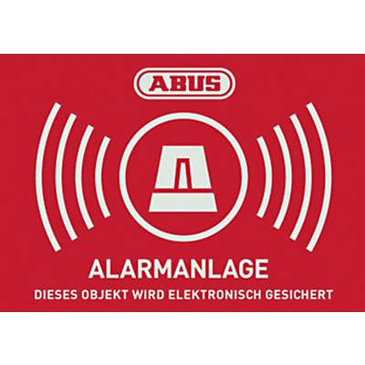 ABUS AU1422 Warning label Alarm secured Languages German  (W x H) 148 mm x 105 mm