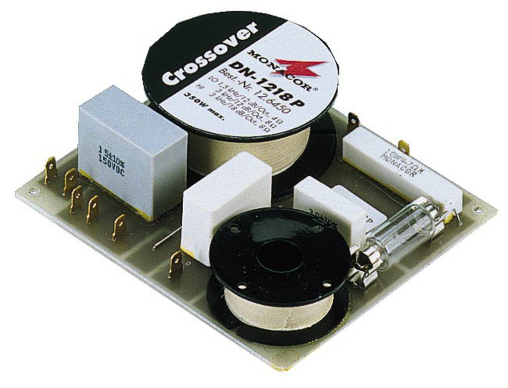 Monacor DN-1218P 2-way crossover 8 Ω