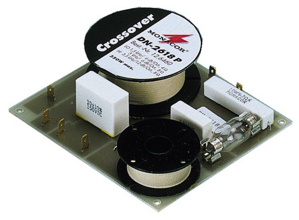 Monacor DN-2618P 2-way crossover 8 Ω