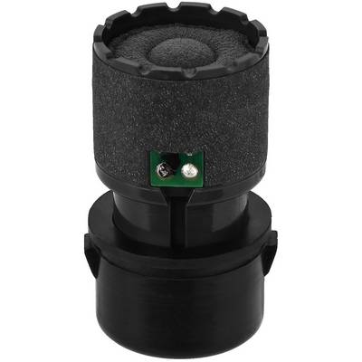 A cylindrical black sensor with visible electrical connections, commonly used in vehicles for distance measurement.