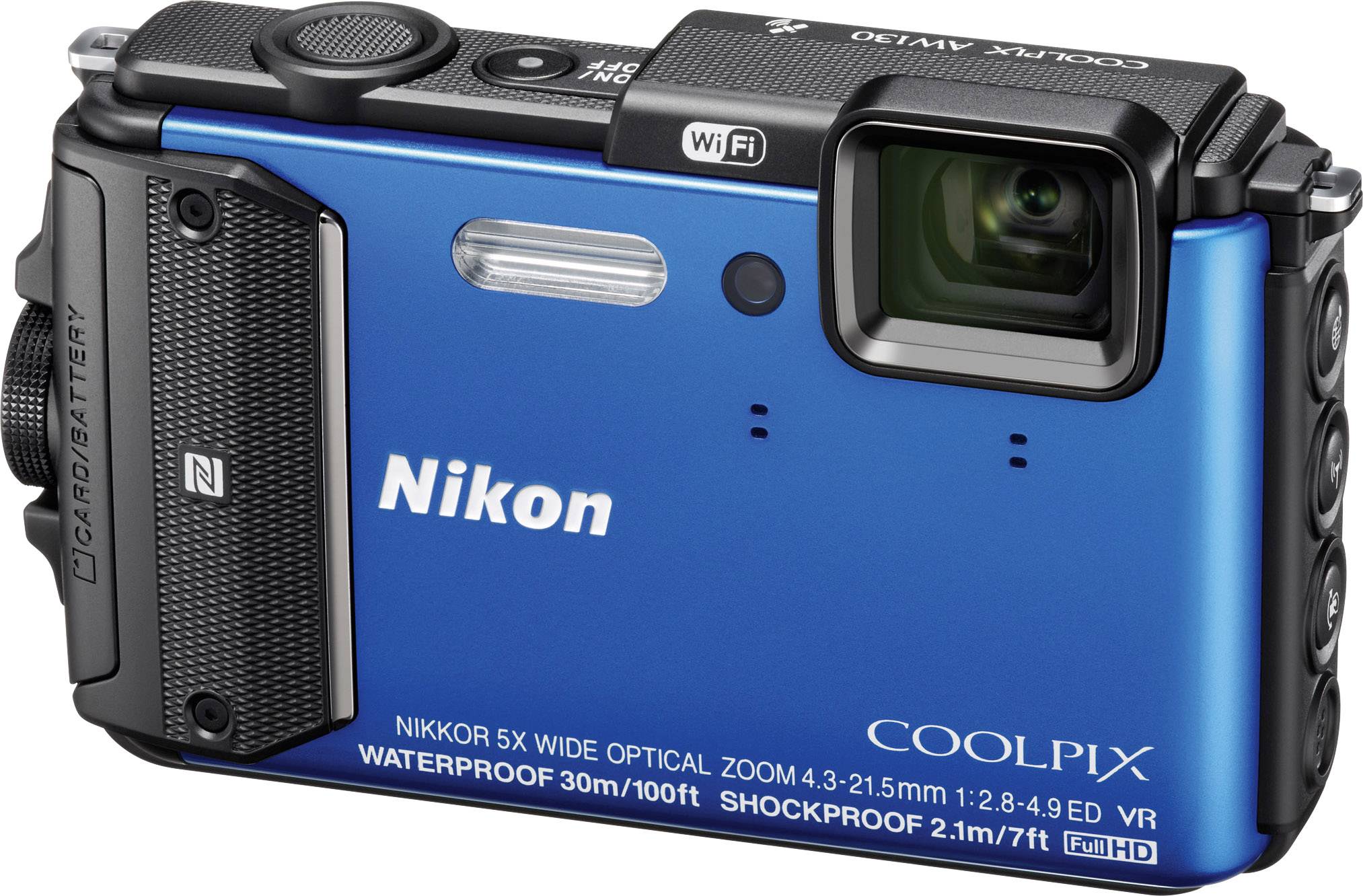 Nikon AW-130 Diving Kit Digital camera 16 Optical zoom: 5 x Blue Conrad.com