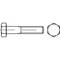 A technical drawing shows two views of a hexagonal bolt: a side view with thread and a top view of the head.