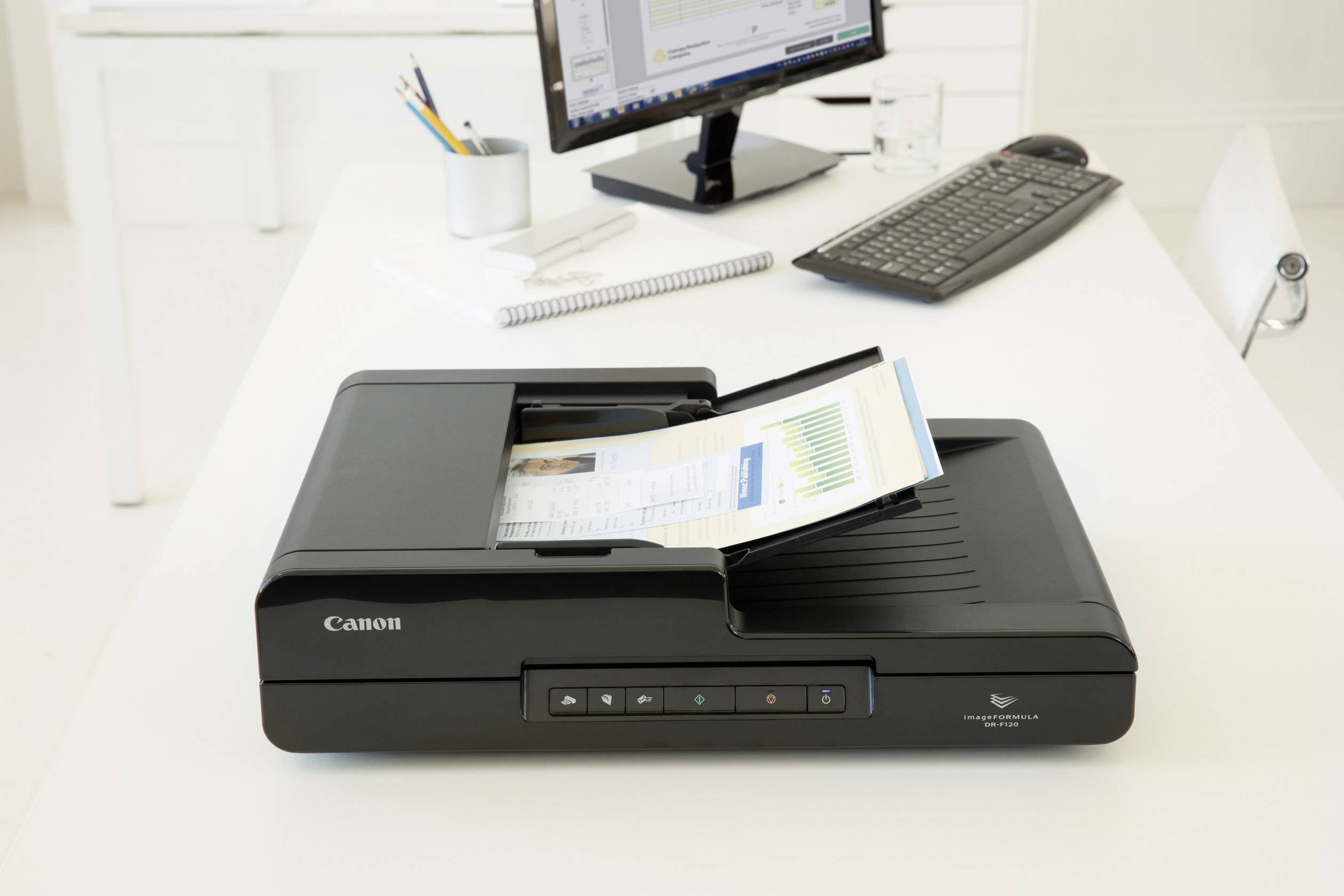 Canon imageFORMULA DR-F120 Duplex document scanner A4 600 x 600 dpi 20 pages/min, 36 IPM USB-1