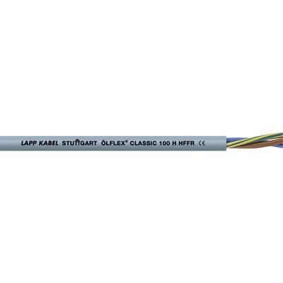 A cable with the inscription 'LAPP KABEL STUTTGART ÖLFLEX CLASSIC 100 HFFR', shows electrical cables with coloured insulations.