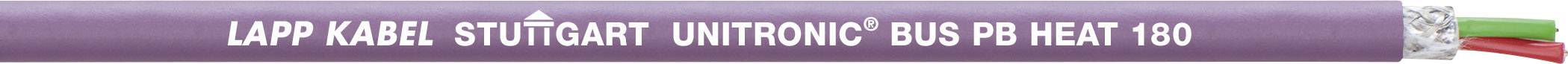 Cable with the inscription 'LAPP KABEL STUTTGART UNITRONIC BUS PB FRNC 180' in a purple text field.