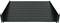 A black ventilation shelf, designed for mounting in a server rack, with diagonal ventilation slots for heat dissipation.