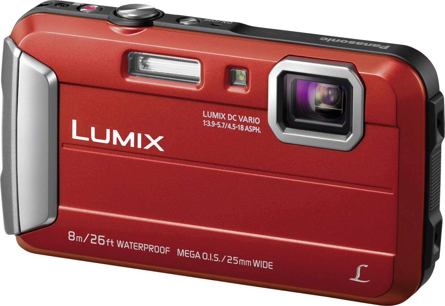 Panasonic DMC-FT30EG-R Digital camera 16.1 MP Optical zoom: 4 x Red Underwater camera, Frost-resistant, Splashproof, Shockproof