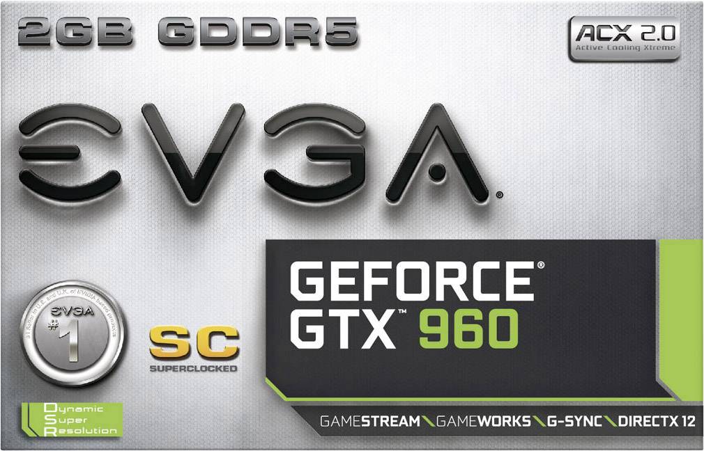 Evga Gpu Nvidia Geforce Gtx960 Sc Acx 2 0 4 Gb Gddr5 Ram Pcie Dvi Displayport Hdmi Pci Express Conrad Com