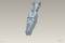 3D model of a mechanical component, possibly a gripping tool, with technical labelling and axis coordinates.