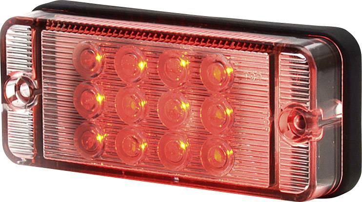 SecoRuet Rear fog lamp Open cable ends Rear fog lamp rear 12 V, 24 V Red Clear glass