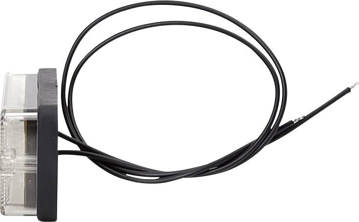 A black cable with a transparent plastic casing and two free ends, potentially an electronic sensor or connector.