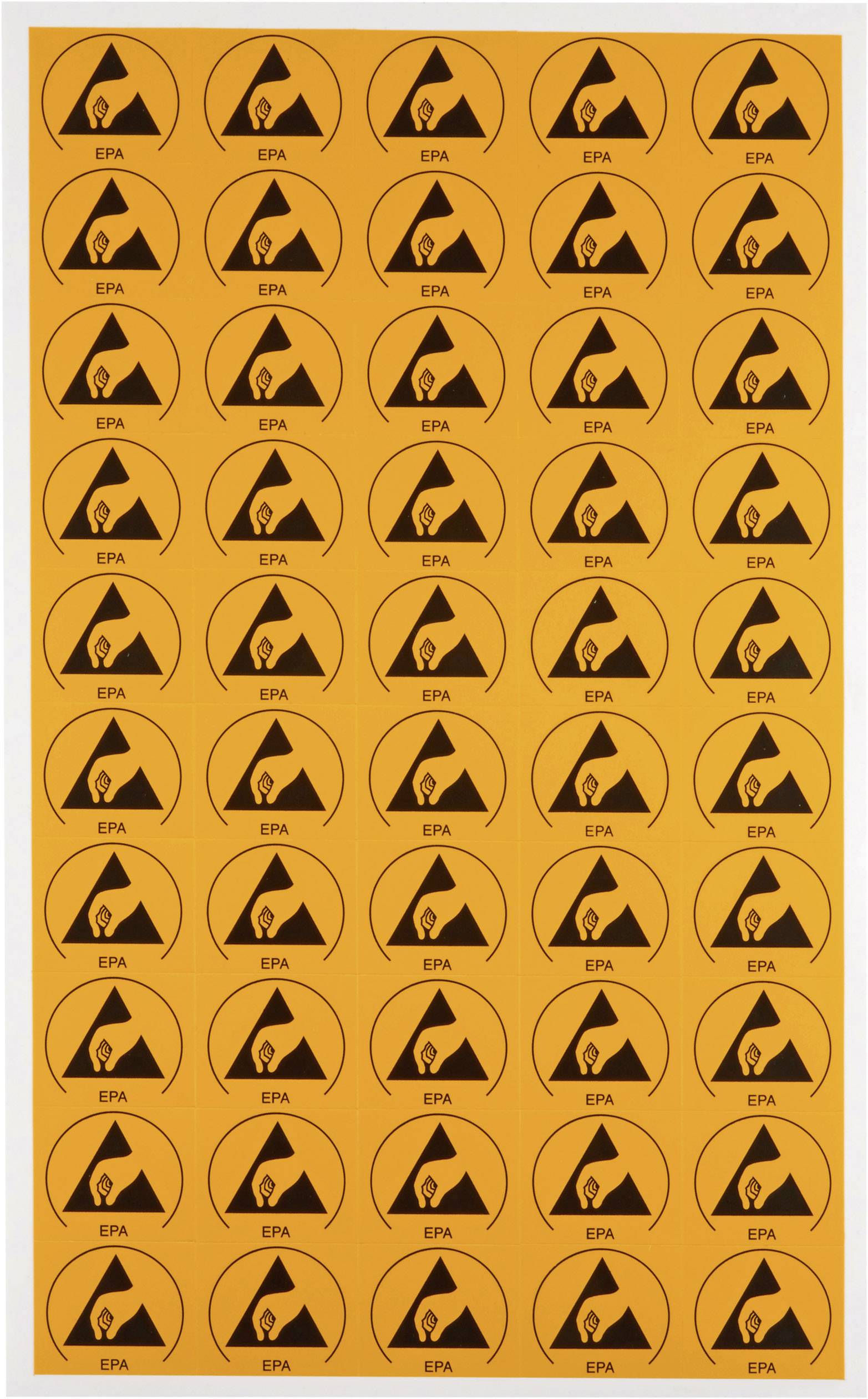 Wolfgang Warmbier ESD symbol 50 pc(s) Yellow, Black (L x W) 30 mm x 25 mm 2850.3025 self-adhesive