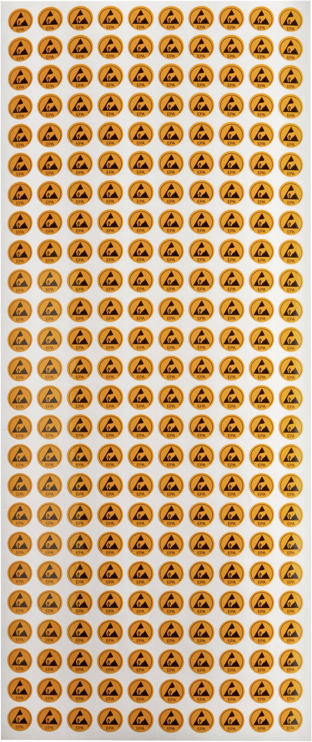 Wolfgang Warmbier ESD symbol 250 pc(s) Yellow, Black (Ø) 10 mm 2850.10 self-adhesive