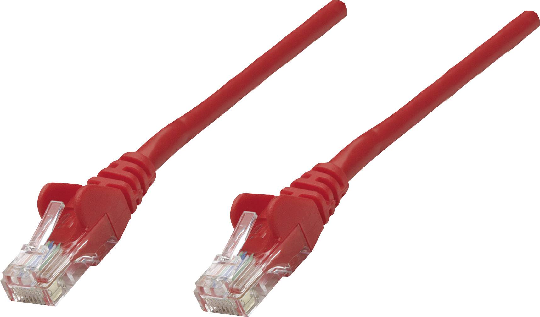 Intellinet 318198 RJ45 Network cable, patch cable CAT 5e U/UTP 0.50 m Red 1 pc(s)
