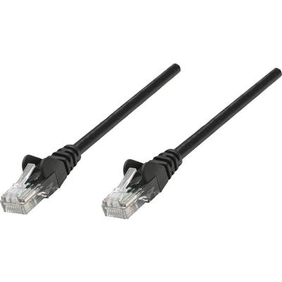 Intellinet 320764 RJ45 Network cable, patch cable CAT 5e U/UTP 3.00 m Black 1 pc(s)