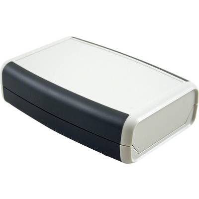 A rectangular, flat, white device with rounded edges and black sides, possibly an electronic component.