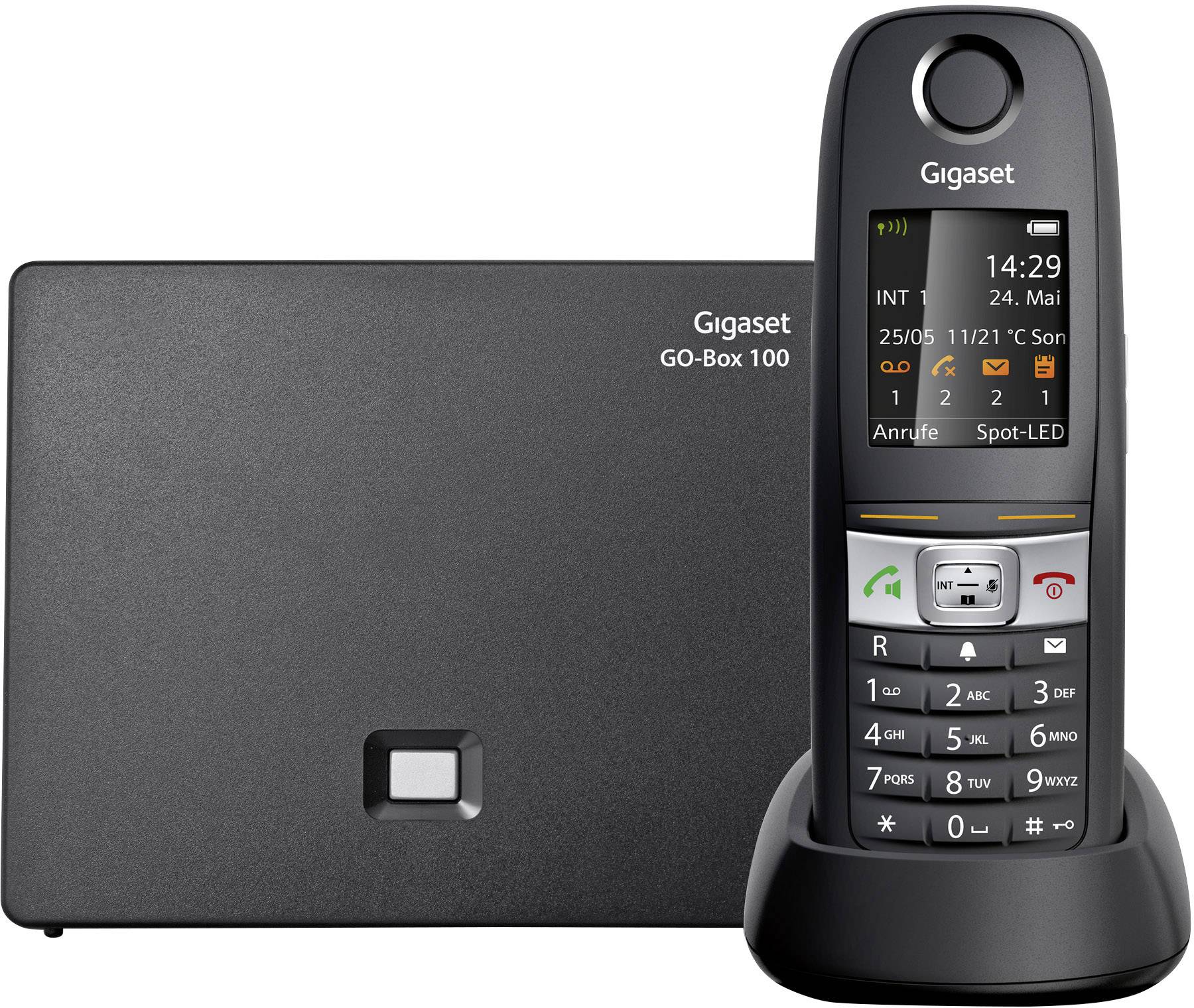 Gigaset E630A GO Cordless VoIP shockproof, waterproof, Hands-free Colour TFT/LCD Black-1