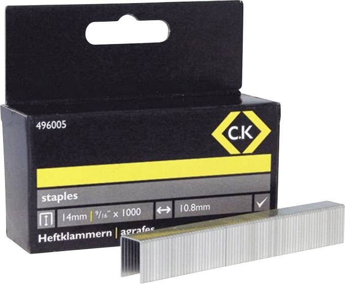 C.K 496005 Staples Type 140 1000 pc(s) Dimensions (L x W) 14 mm x 10.5 mm
