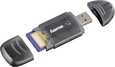 Hama 114731 External memory card reader USB 2.0 Anthracite |