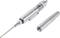 Silver pencil with a removable cap and fine tip, suitable for precise writing or technical applications.