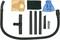 Vacuum cleaner accessory set with hoses, tubes, nozzles, filter bag, and dust bags. Suitable for cleaning and maintenance of vacuum cleaners.