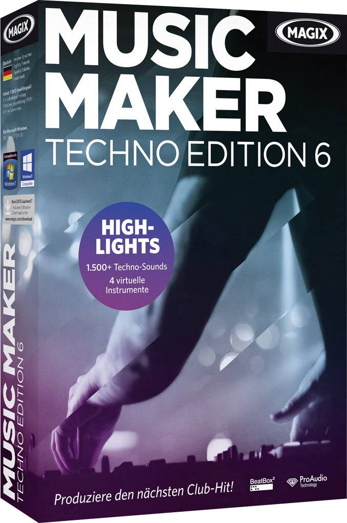 Magix Music Maker Techno Edition 6 Full version, 1 licence Windows Music-1