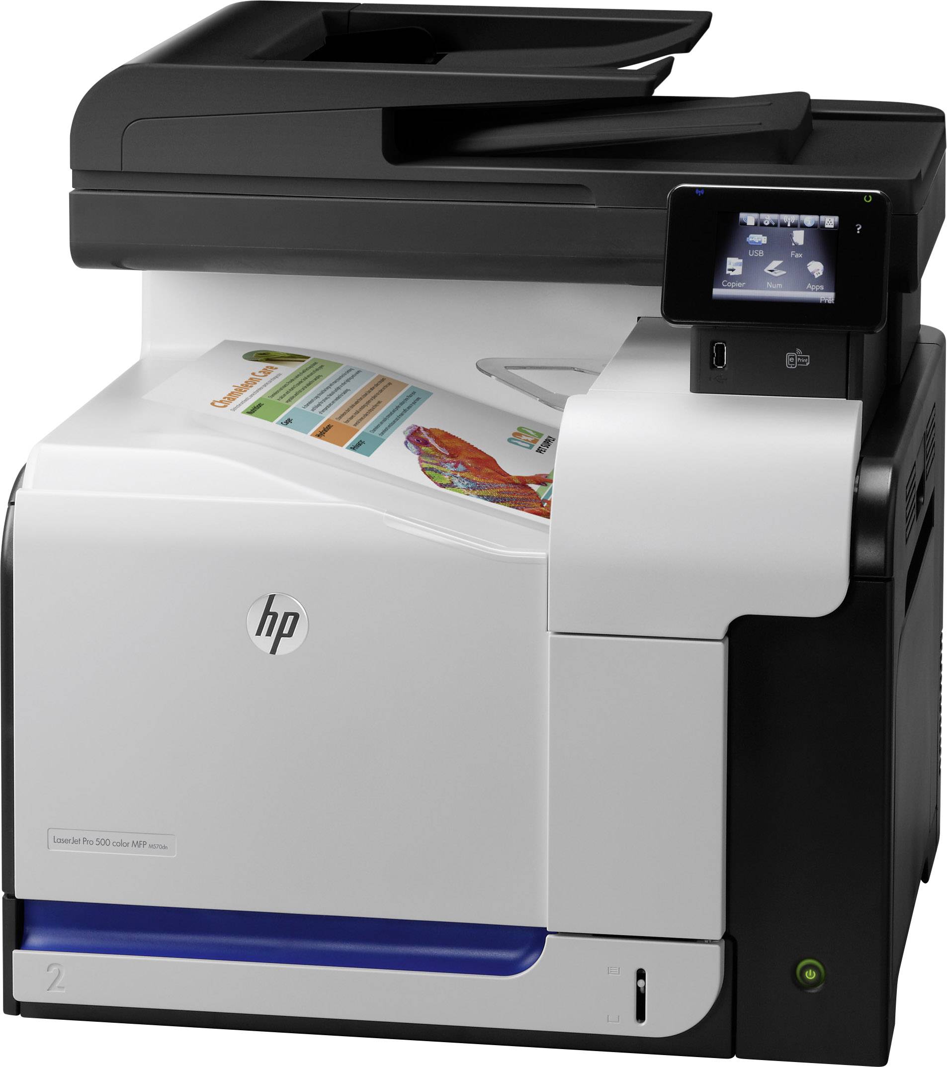 HP LaserJet Pro 500 Color MFP M570dn Colour laser multifunction printer A4 Printer, scanner, copier, fax LAN, Duplex, ADF