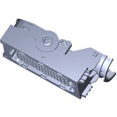 A 3D rendering of a technical component, potentially part of a larger mechanical or electronic system.